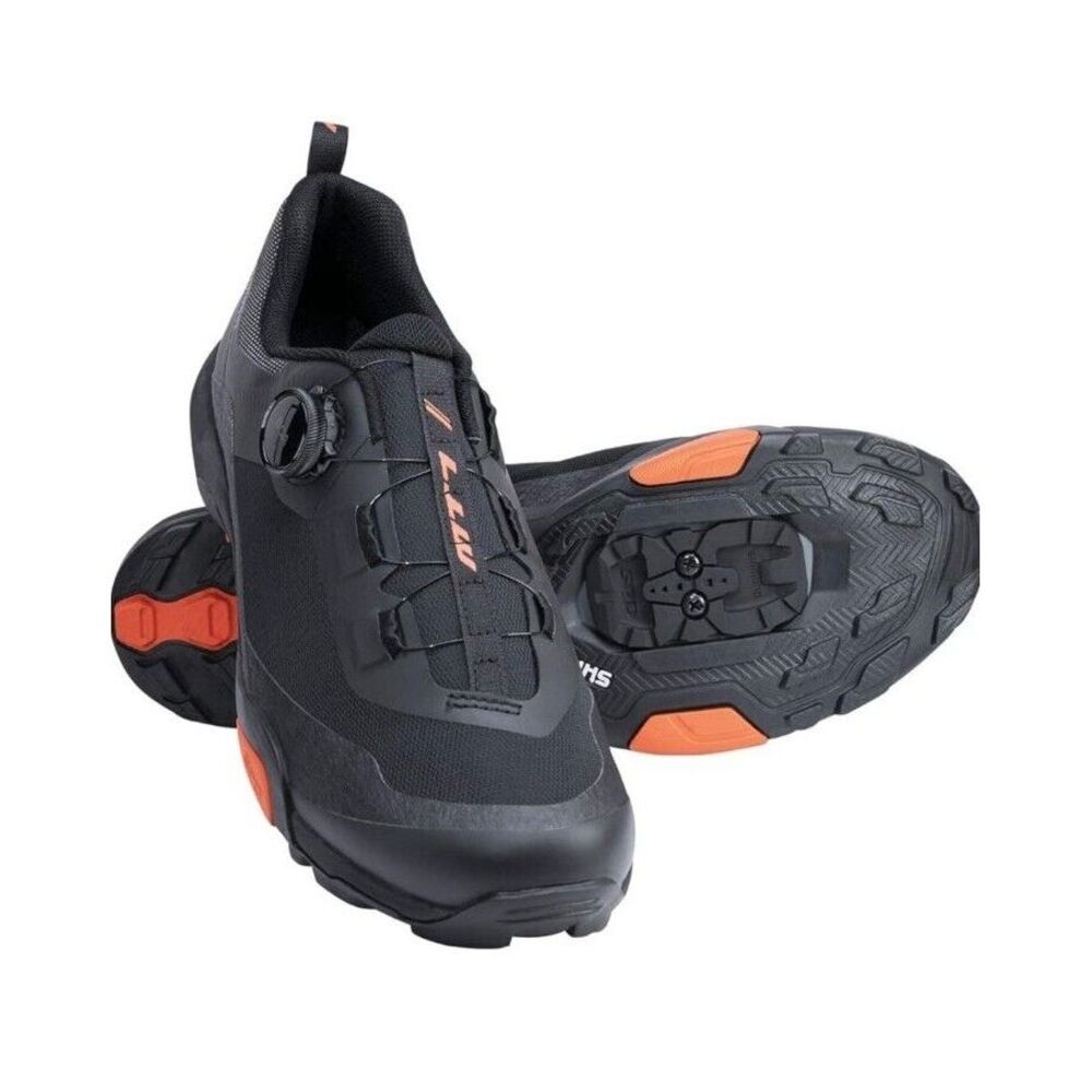 Shimano Black and Orange Men's Sneakers